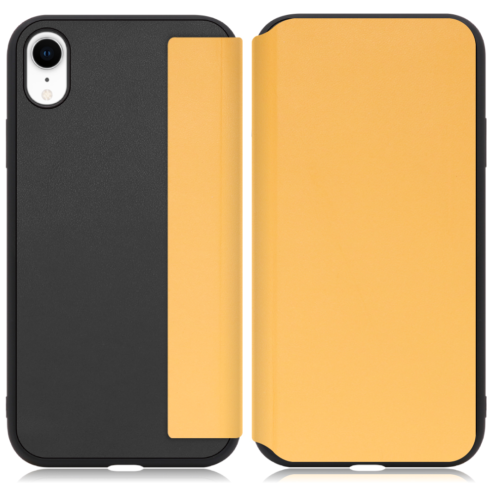 LOOF SLIM-FIT Series iPhone XR 用 [メープルオレンジ] 手帳型ケース 携帯ケース 背面 ケース カバー ハードケース 背面カバー ストラップホール ブランド 人気 マグネット無し 薄い 軽い カード収納 撥水加工 コンパクト シンプル レディース メンズ