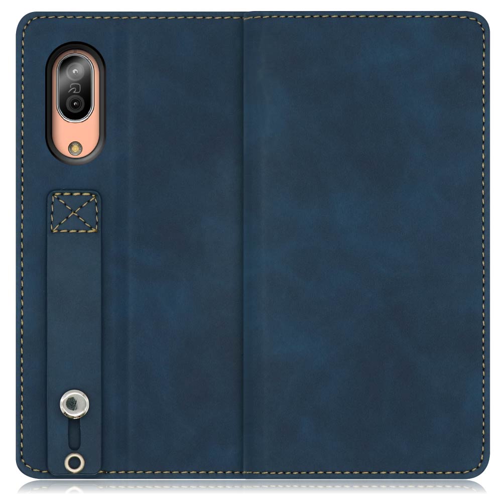 LOOF HOLD-LITE Series AQUOS sense3 / sense3 lite / sense3 basic / SHV45 / SH-02M / SH-RM12 / SHV48 用[クラシックブルー]ケース カバー スマホケース 手帳型ケース 片手操作補助ベルト 薄型 大容量カード収納
