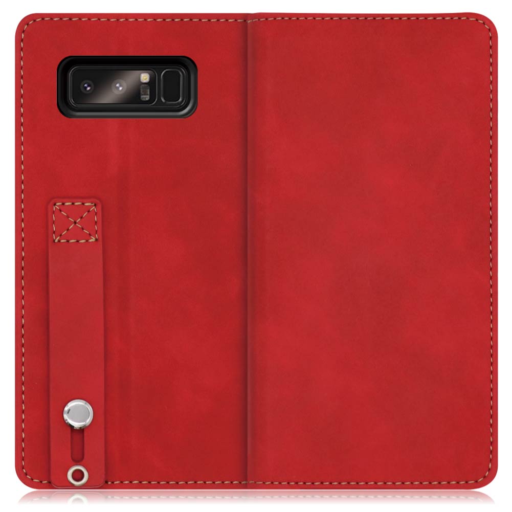 LOOF HOLD-LITE Series Galaxy Note8 / SC-01K / SCV37 用 [ロイヤルレッド] ケース カバー スマホケース 手帳型ケース 片手操作補助ベルト 薄型 大容量カード収納