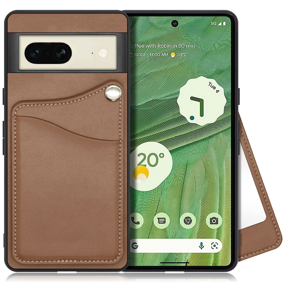 LOOF MODULE-MIRROR Series Google Pixel 7 用 [ダークカカオ] 背面 ケース スマホケース ハードケース ミラー 鏡 キャッシュレス FeliCa対応 スマート決済 かざすだけ