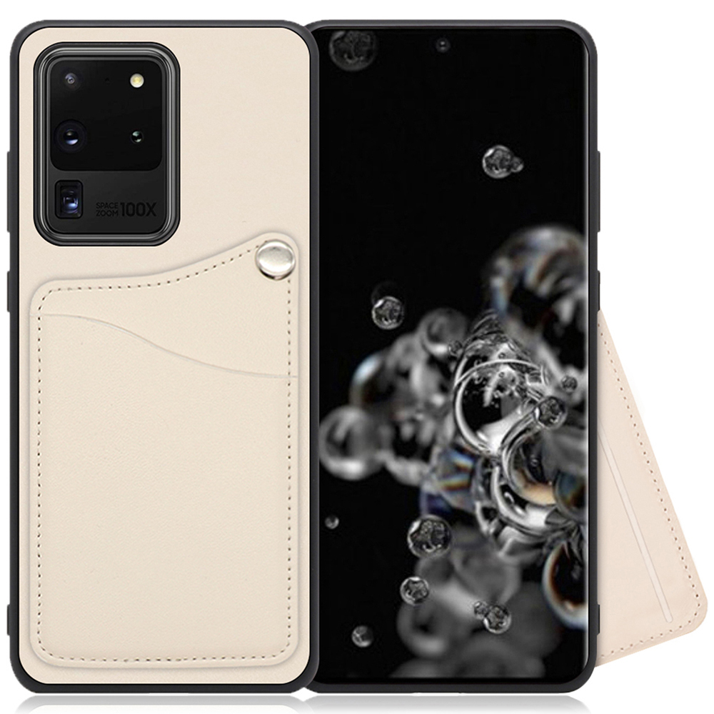 LOOF MODULE-CARD Series Galaxy S20 Ultra 用 [ホワイトリリー] スマホケース ハードケース カード収納 ポケット キャッシュレス FeliCa対応 スマート決済 かざすだけ