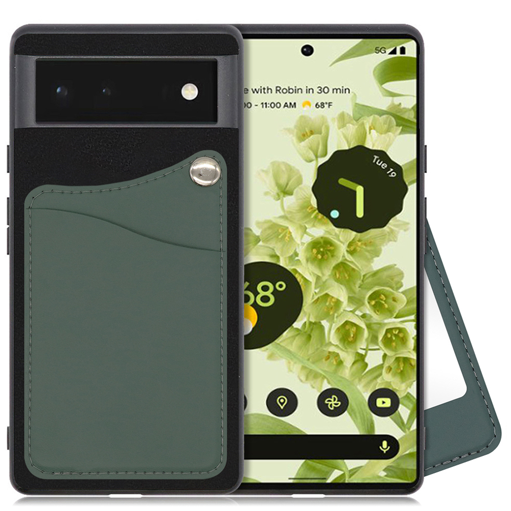 LOOF MODULE-MIRROR BICOLOR Series Google Pixel 6 用 [スレートグリーン] スマホケース ハードケース ミラー 鏡 キャッシュレス FeliCa対応 スマート決済 かざすだけ