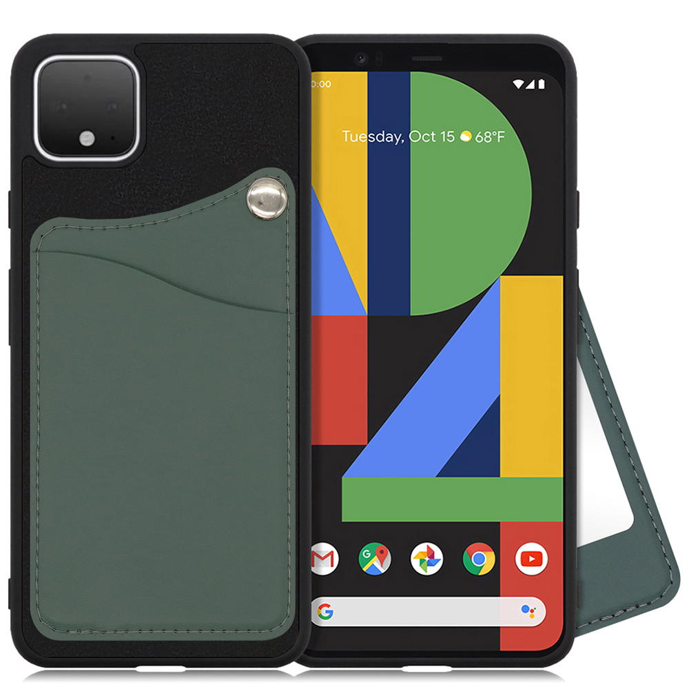 LOOF MODULE-MIRROR BICOLOR Series Google Pixel 4 XL 用 [スレートグリーン] スマホケース ハードケース ミラー 鏡 キャッシュレス FeliCa対応 スマート決済 かざすだけ