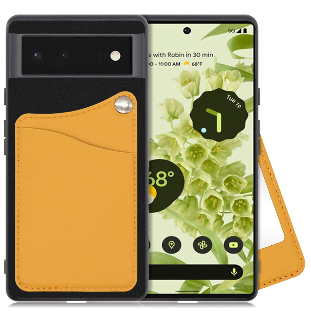 LOOF MODULE-MIRROR BICOLOR Series Google Pixel 6 用 [メープルオレンジ] スマホケース ハードケース ミラー 鏡 キャッシュレス FeliCa対応 スマート決済 かざすだけ