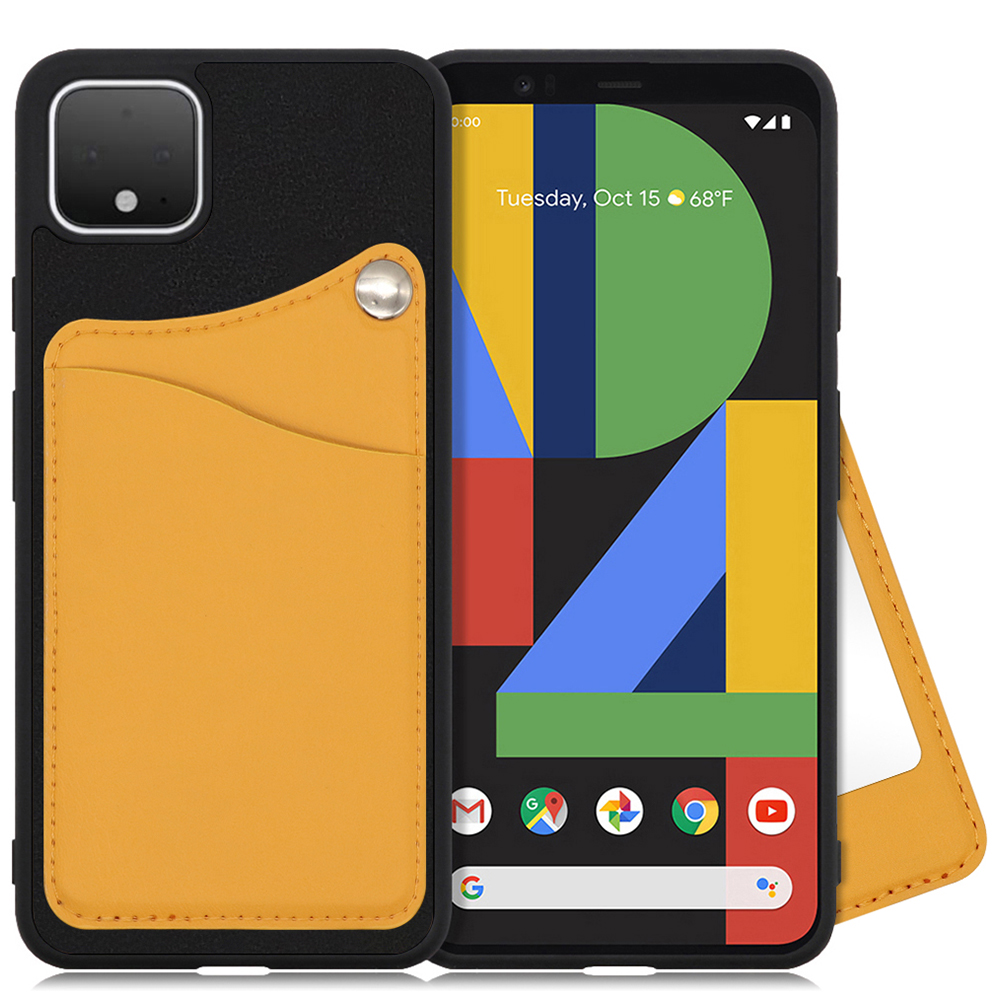 LOOF MODULE-MIRROR BICOLOR Series Google Pixel 4 XL 用 [メープルオレンジ] スマホケース ハードケース ミラー 鏡 キャッシュレス FeliCa対応 スマート決済 かざすだけ