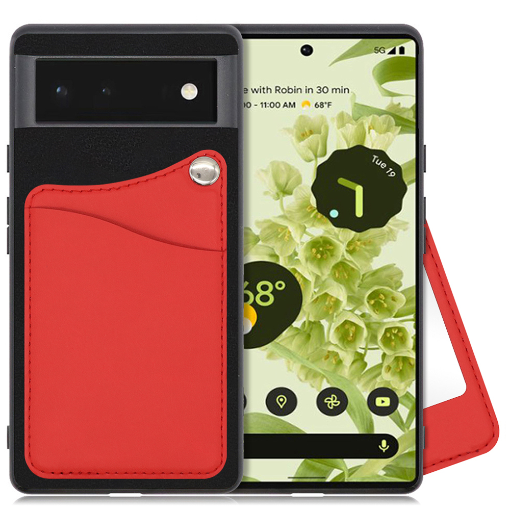 LOOF MODULE-MIRROR BICOLOR Series Google Pixel 6 用 [スカーレット] スマホケース ハードケース ミラー 鏡 キャッシュレス FeliCa対応 スマート決済 かざすだけ