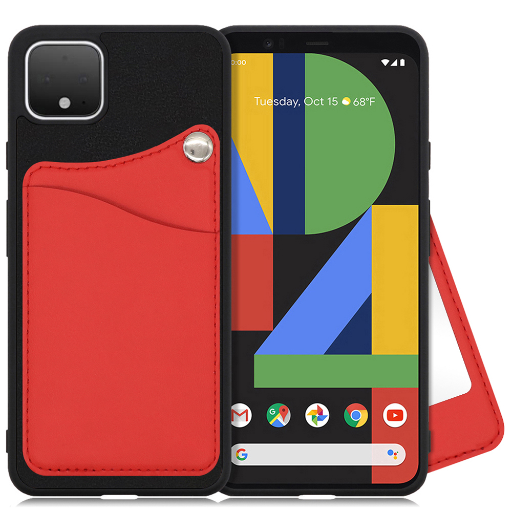 LOOF MODULE-MIRROR BICOLOR Series Google Pixel 4 XL 用 [スカーレット] スマホケース ハードケース ミラー 鏡 キャッシュレス FeliCa対応 スマート決済 かざすだけ