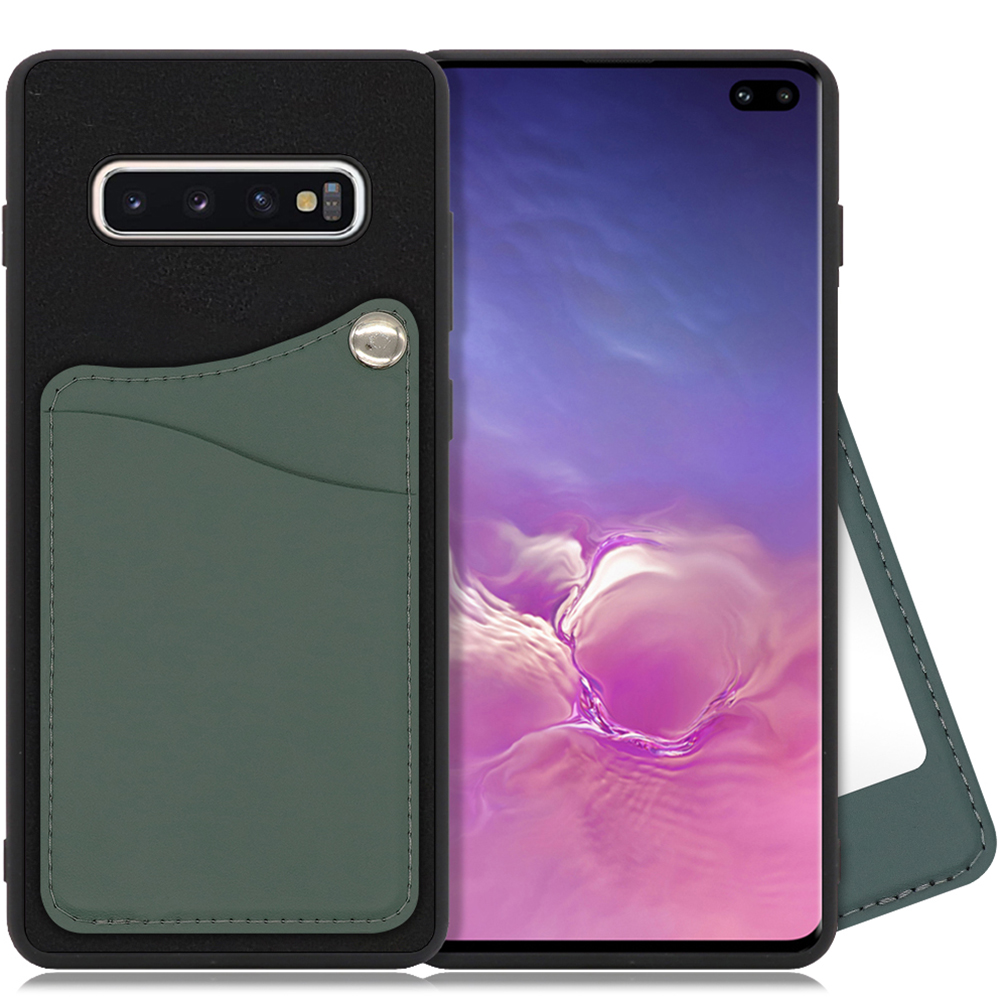 LOOF MODULE-MIRROR BICOLOR Series Galaxy S10+ / SC-04L / SCV42 用 [スレートグリーン] スマホケース ハードケース ミラー 鏡 キャッシュレス FeliCa対応 スマート決済 かざすだけ