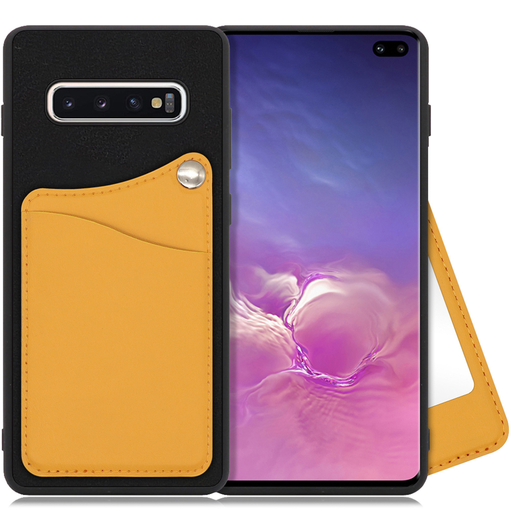 LOOF MODULE-MIRROR BICOLOR Series Galaxy S10+ / SC-04L / SCV42 用 [メープルオレンジ] スマホケース ハードケース ミラー 鏡 キャッシュレス FeliCa対応 スマート決済 かざすだけ