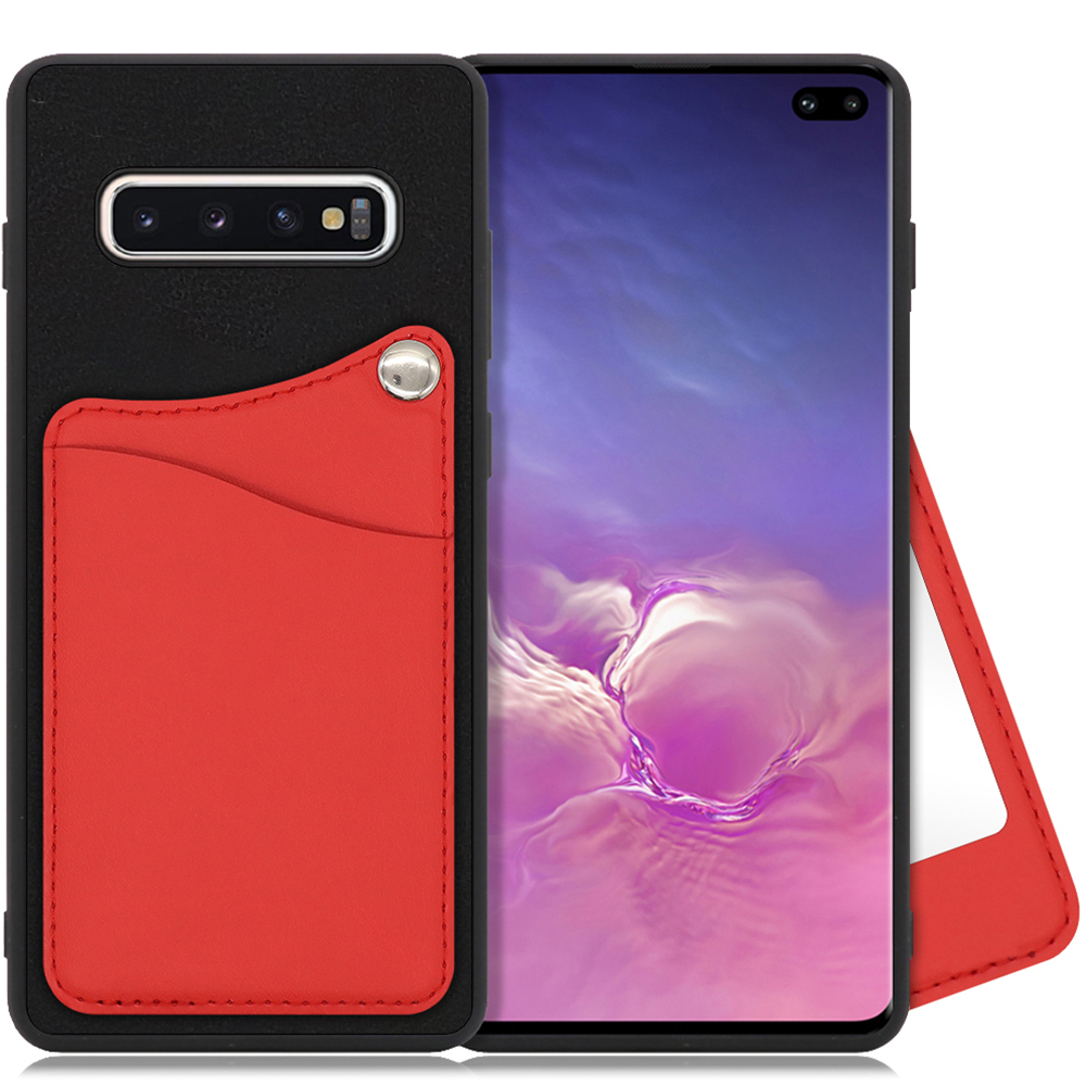 LOOF MODULE-MIRROR BICOLOR Series Galaxy S10+ / SC-04L / SCV42 用 [スカーレット] スマホケース ハードケース ミラー 鏡 キャッシュレス FeliCa対応 スマート決済 かざすだけ