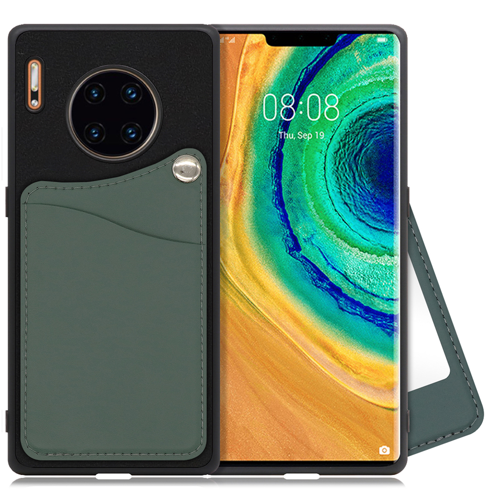 LOOF MODULE-MIRROR BICOLOR Series HUAWEI Mate 30 Pro 5G 用 [スレートグリーン] スマホケース ハードケース ミラー 鏡 キャッシュレス FeliCa対応 スマート決済 かざすだけ