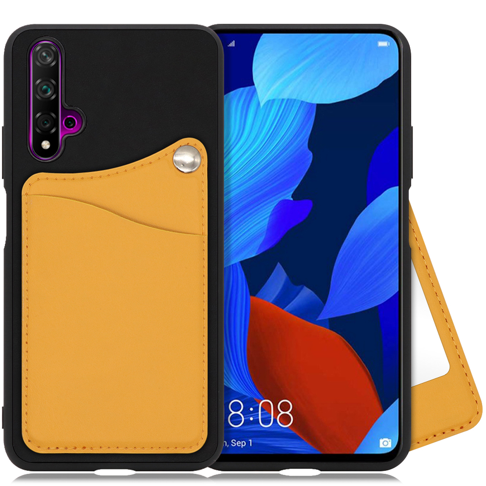 LOOF MODULE-MIRROR BICOLOR Series HUAWEI nova 5T / YAL-L21 用 [メープルオレンジ] スマホケース ハードケース ミラー 鏡 キャッシュレス FeliCa対応 スマート決済 かざすだけ