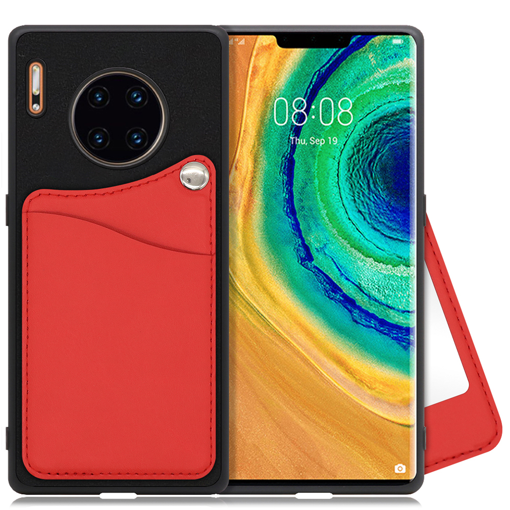 LOOF MODULE-MIRROR BICOLOR Series HUAWEI Mate 30 Pro 5G 用 [スカーレット] スマホケース ハードケース ミラー 鏡 キャッシュレス FeliCa対応 スマート決済 かざすだけ