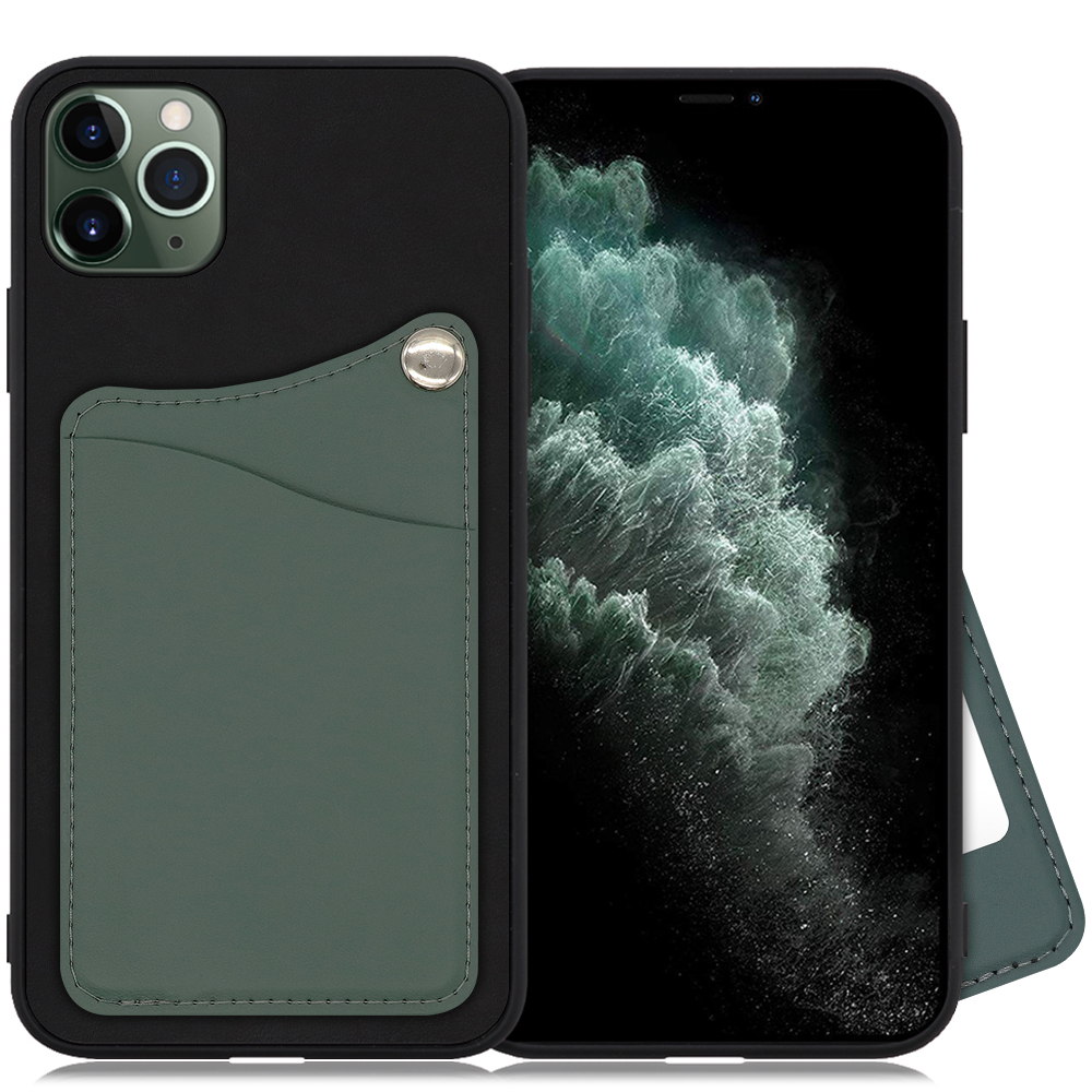 LOOF MODULE-MIRROR BICOLOR Series iPhone 11 Pro Max 用 [スレートグリーン] スマホケース ハードケース ミラー 鏡 キャッシュレス FeliCa対応 スマート決済 かざすだけ