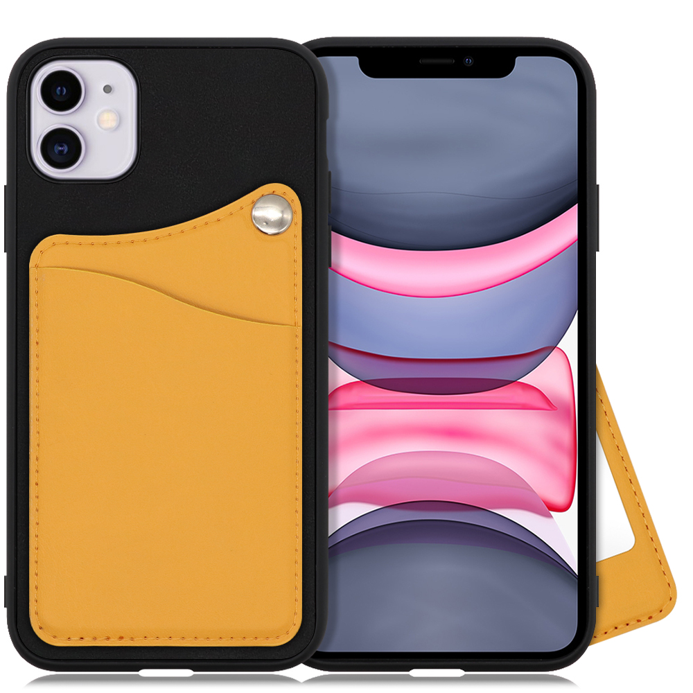 LOOF MODULE-MIRROR BICOLOR Series iPhone 11 用 [メープルオレンジ] スマホケース ハードケース ミラー 鏡 キャッシュレス FeliCa対応 スマート決済 かざすだけ