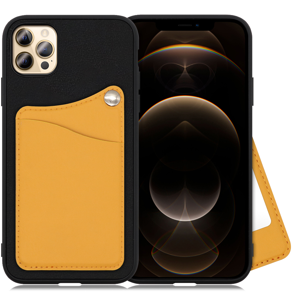 LOOF MODULE-MIRROR BICOLOR Series iPhone 12 Pro Max 用 [メープルオレンジ] スマホケース ハードケース ミラー 鏡 キャッシュレス FeliCa対応 スマート決済 かざすだけ