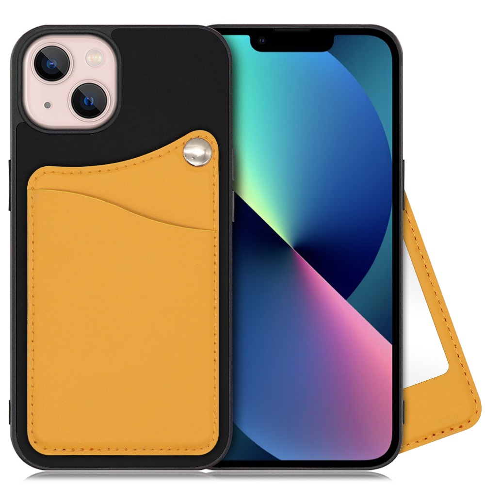 LOOF MODULE-MIRROR BICOLOR Series iPhone 13 用 [メープルオレンジ] スマホケース ハードケース ミラー 鏡 キャッシュレス FeliCa対応 スマート決済 かざすだけ