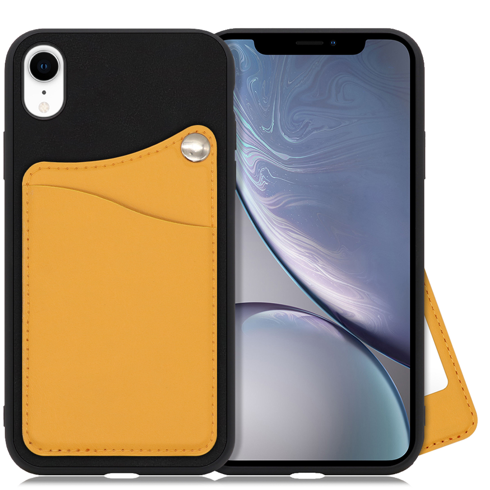 LOOF MODULE-MIRROR BICOLOR Series iPhone XR 用 [メープルオレンジ] スマホケース ハードケース ミラー 鏡 キャッシュレス FeliCa対応 スマート決済 かざすだけ