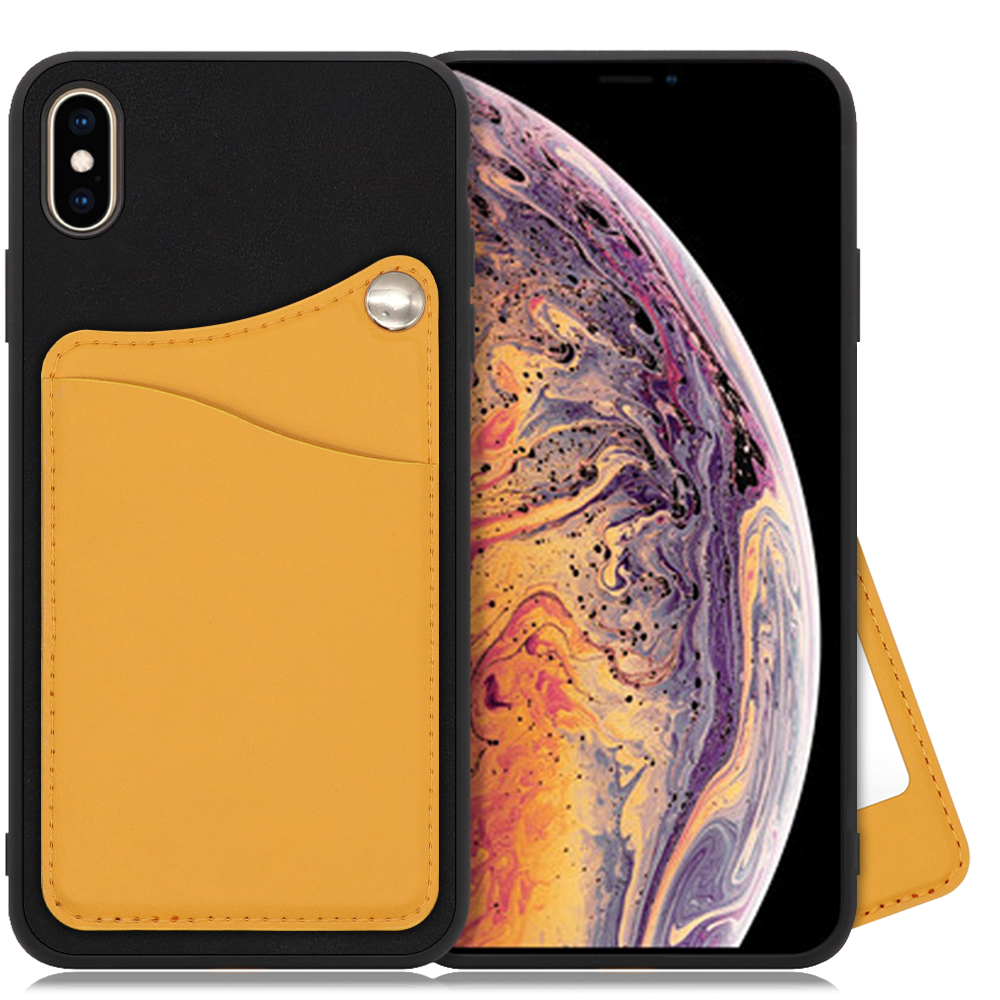 LOOF MODULE-MIRROR BICOLOR Series iPhone XS Max 用 [メープルオレンジ] スマホケース ハードケース ミラー 鏡 キャッシュレス FeliCa対応 スマート決済 かざすだけ