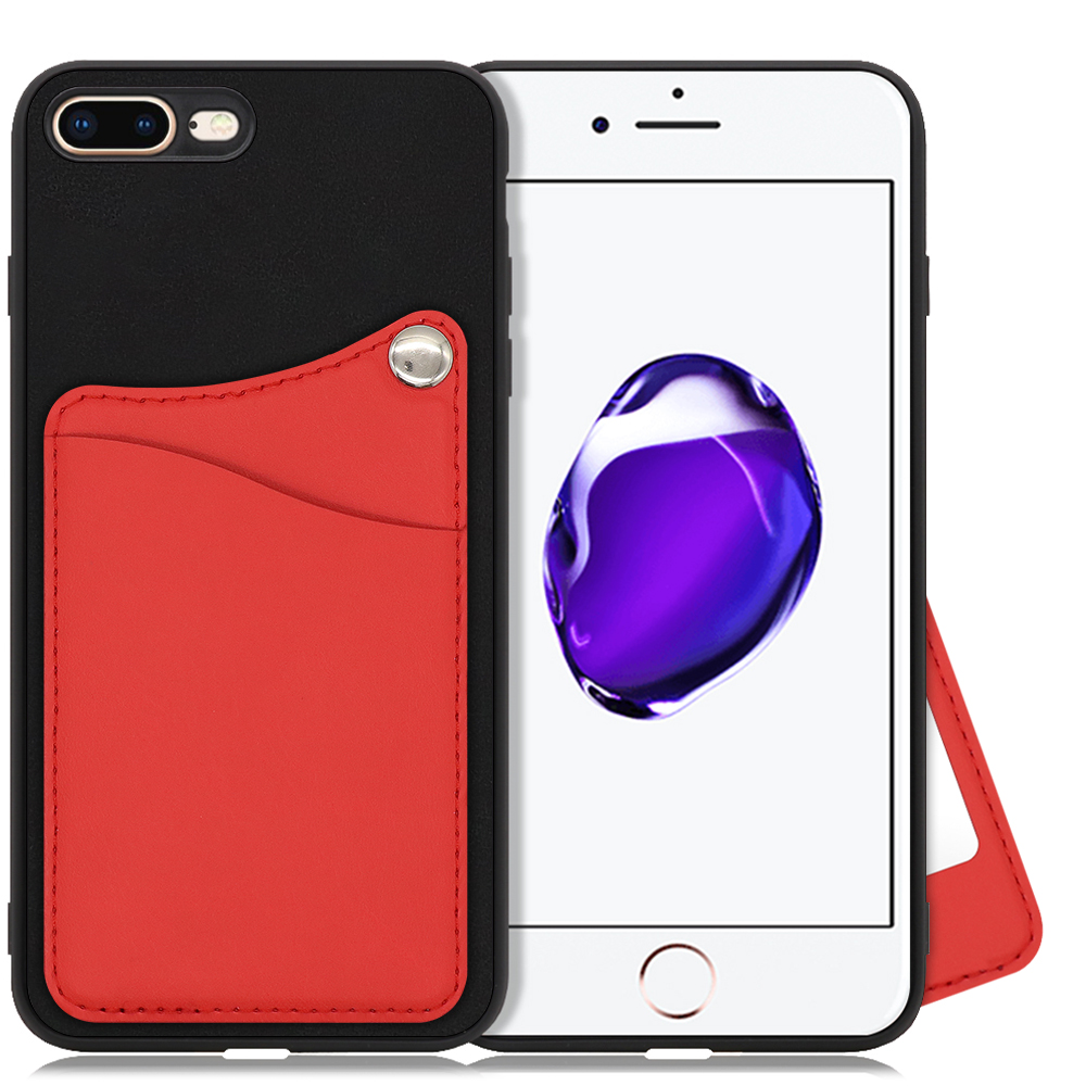 LOOF MODULE-MIRROR BICOLOR Series iPhone 7 Plus / 8 Plus 用 [スカーレット] スマホケース ハードケース ミラー 鏡 キャッシュレス FeliCa対応 スマート決済 かざすだけ