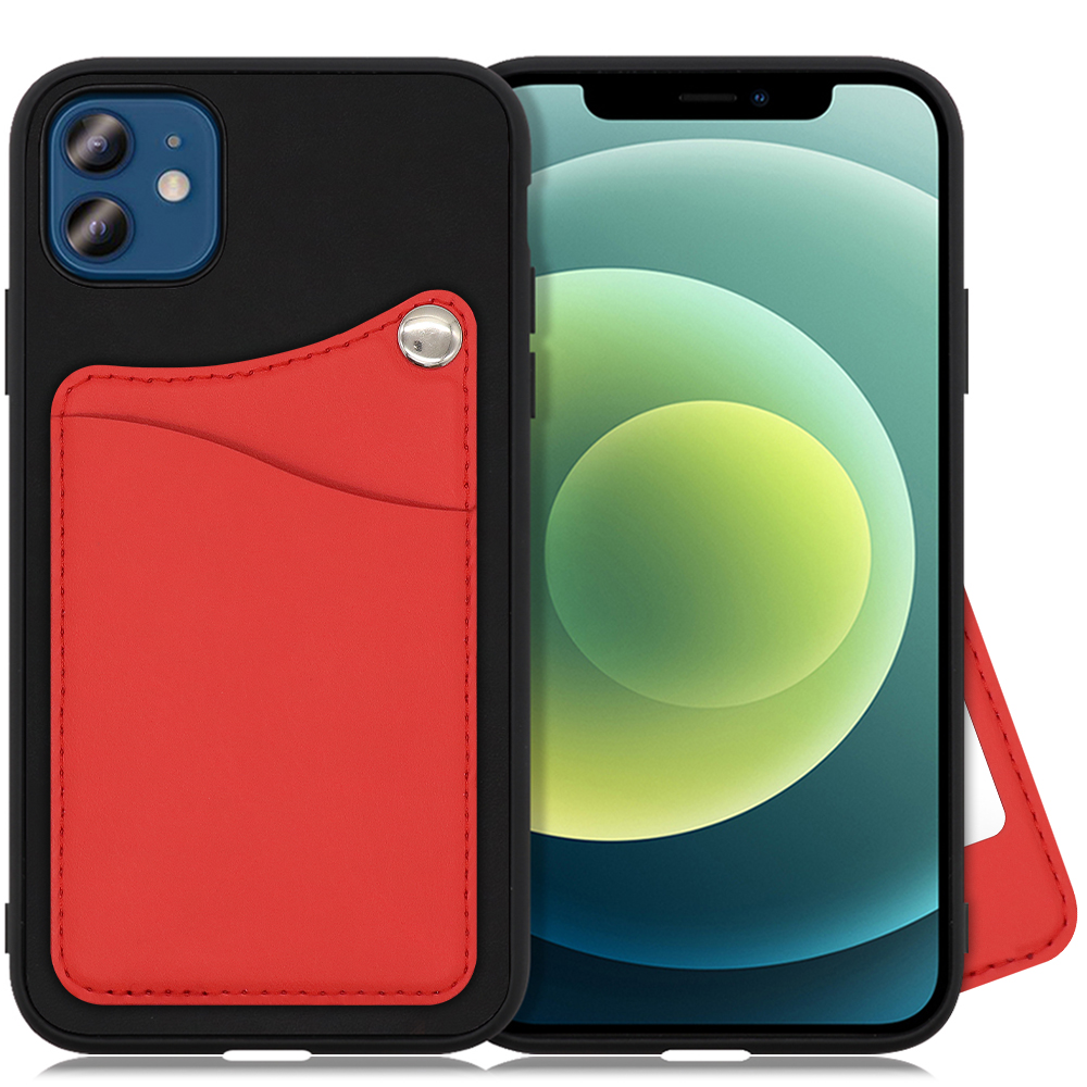 LOOF MODULE-MIRROR BICOLOR Series iPhone 12 / 12 Pro 用 [スカーレット] スマホケース ハードケース ミラー 鏡 キャッシュレス FeliCa対応 スマート決済 かざすだけ