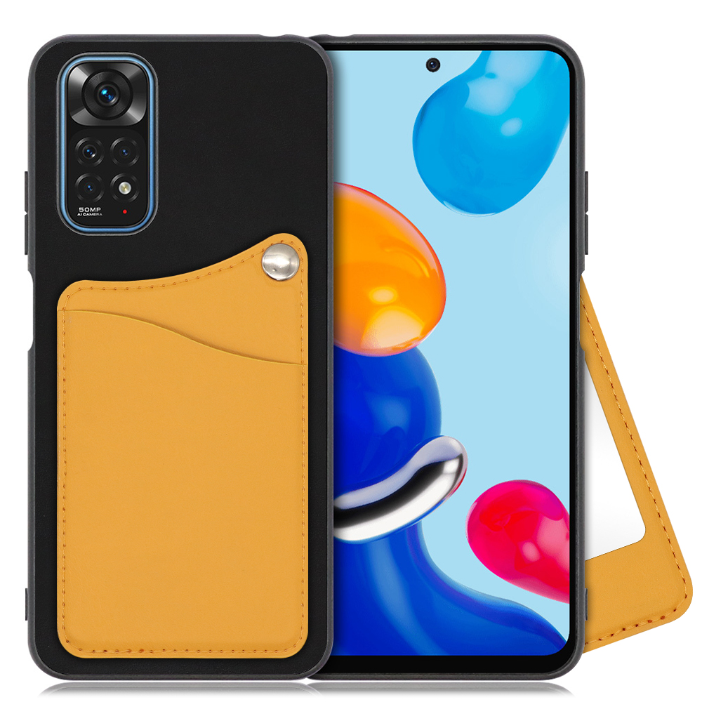 LOOF MODULE-MIRROR BICOLOR Series Xiaomi Redmi Note 11 用 [メープルオレンジ] スマホケース ハードケース ミラー 鏡 キャッシュレス FeliCa対応 スマート決済 かざすだけ