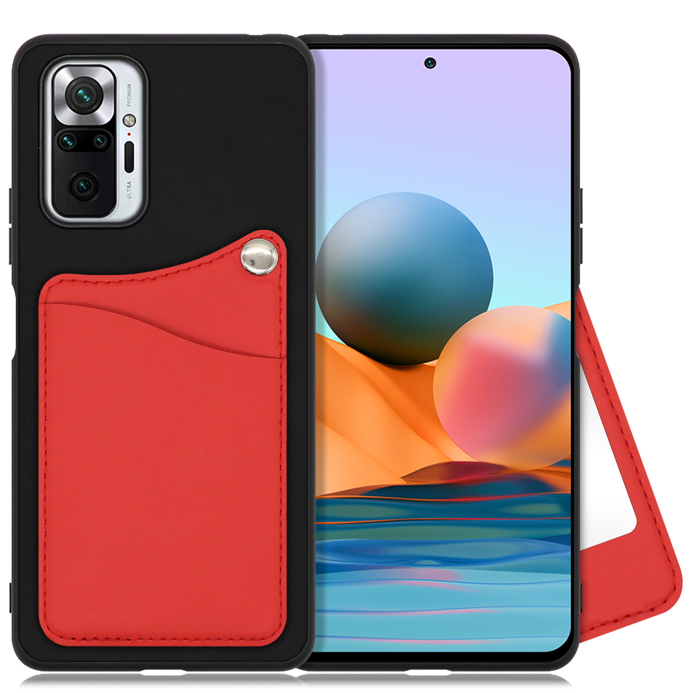 LOOF MODULE-MIRROR BICOLOR Series Xiaomi Redmi Note 10 Pro 用 [スカーレット] スマホケース ハードケース ミラー 鏡 キャッシュレス FeliCa対応 スマート決済 かざすだけ