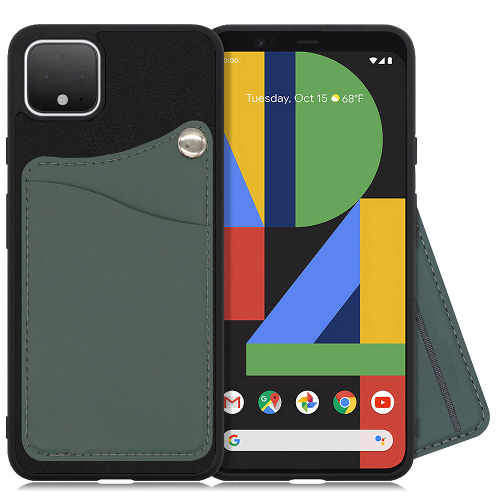 LOOF Module Card Bicolor Series Google Pixel 4 XL 用 [スレートグリーン] スマホケース ハードケース カード収納 ポケット キャッシュレス FeliCa対応 スマート決済 かざすだけ