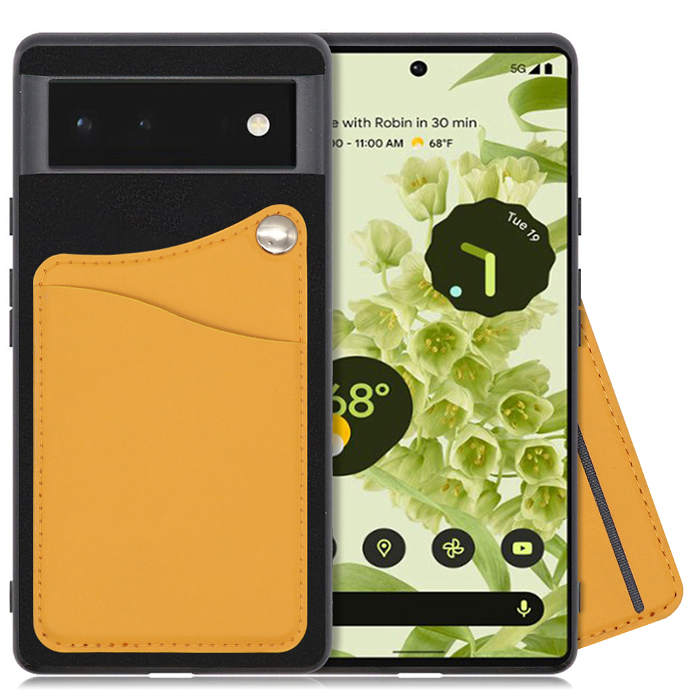 LOOF Module Card Bicolor Series Google Pixel 6 用 [メープルオレンジ] スマホケース ハードケース カード収納 ポケット キャッシュレス FeliCa対応 スマート決済 かざすだけ
