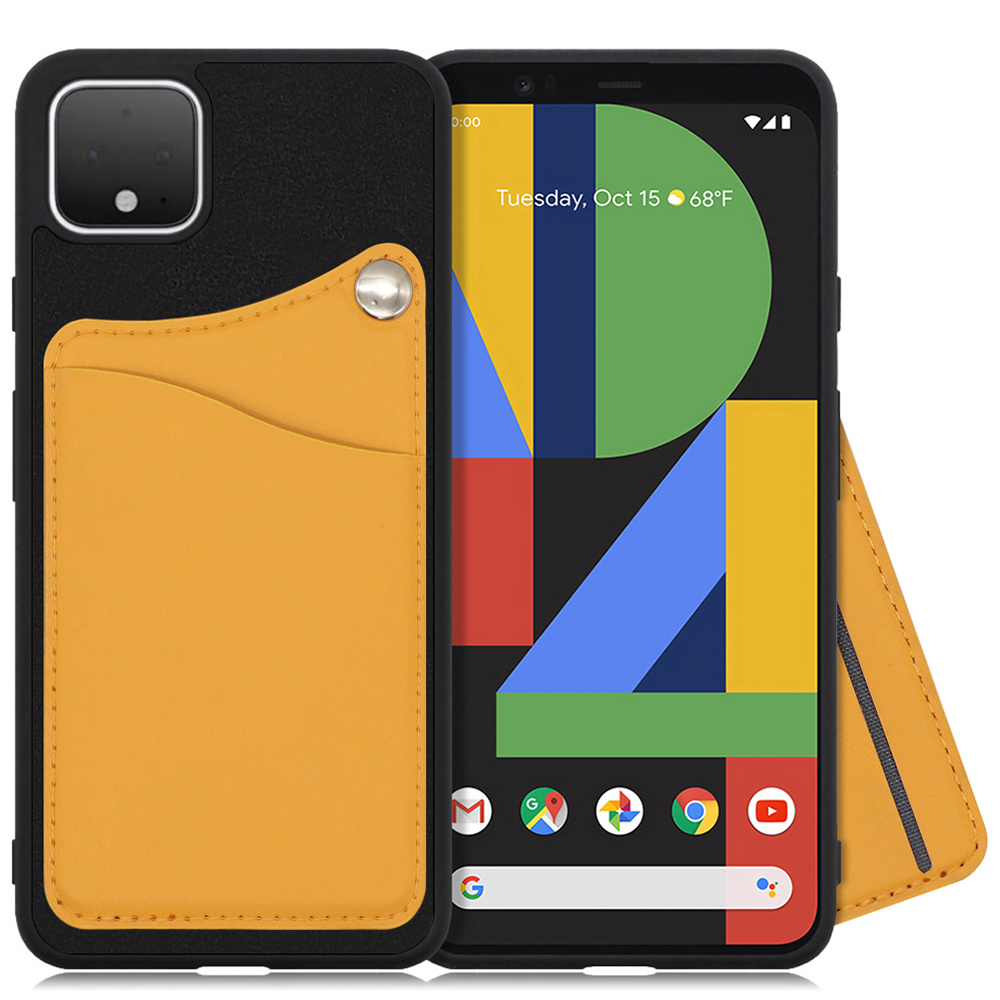 LOOF Module Card Bicolor Series Google Pixel 4 XL 用 [メープルオレンジ] スマホケース ハードケース カード収納 ポケット キャッシュレス FeliCa対応 スマート決済 かざすだけ