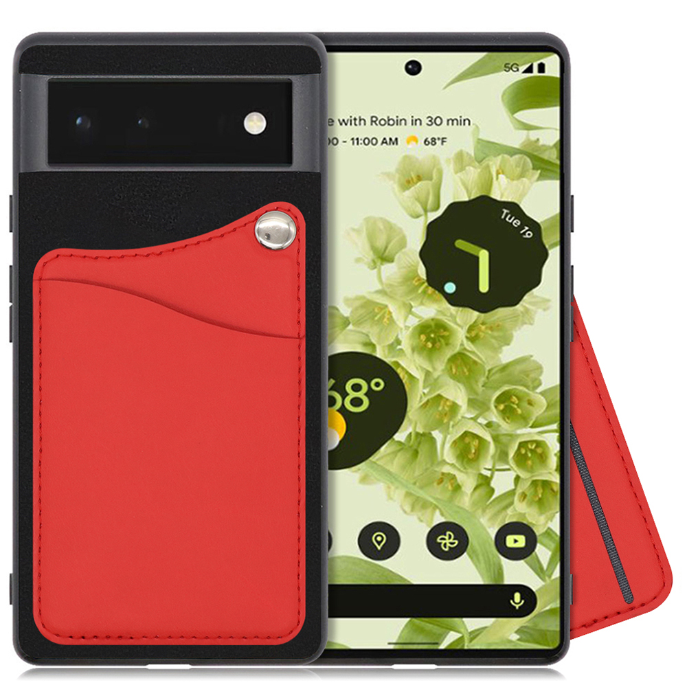 LOOF Module Card Bicolor Series Google Pixel 6 用 [スカーレット] スマホケース ハードケース カード収納 ポケット キャッシュレス FeliCa対応 スマート決済 かざすだけ