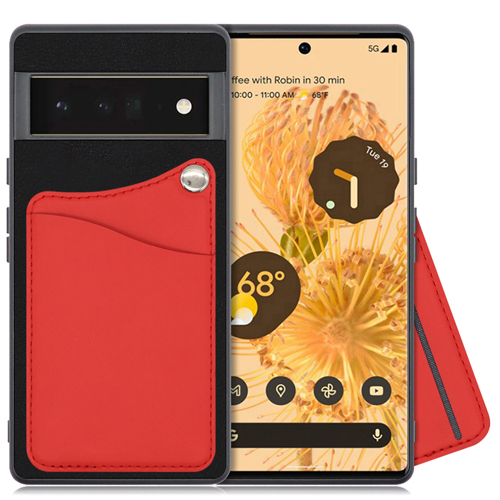 LOOF MODULE-CARD BICOLOR Series Google Pixel 6 Pro 用 [スカーレット] スマホケース ハードケース カード収納 ポケット キャッシュレス FeliCa対応 スマート決済 かざすだけ