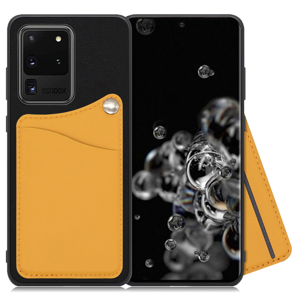 LOOF MODULE-CARD BICOLOR Series Galaxy S20 Ultra / SCG03 用 [メープルオレンジ] スマホケース ハードケース カード収納 ポケット キャッシュレス FeliCa対応 スマート決済 かざすだけ