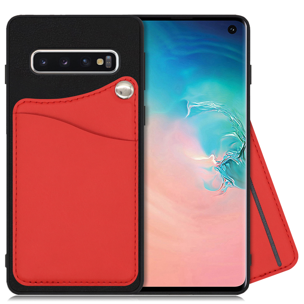 LOOF MODULE-CARD BICOLOR Series Galaxy S10 / SC-03L / SCV41 用 [スカーレット] スマホケース ハードケース カード収納 ポケット キャッシュレス FeliCa対応 スマート決済 かざすだけ