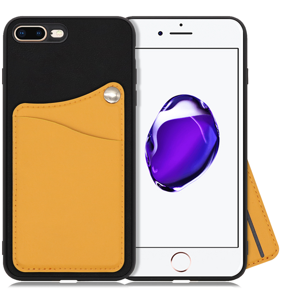 Looco Official Shop Loof Module Card Bicolor Series Iphone 7 Plus 8 Plus 用 メープルオレンジ スマホケース ハードケース カード収納 ポケット キャッシュレス Felica対応 スマート決済 かざすだけ