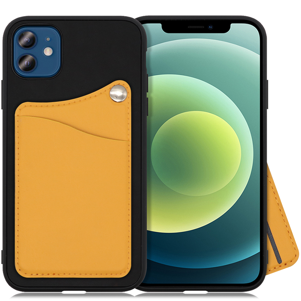 LOOF MODULE-CARD BICOLOR Series iPhone 12 / 12 Pro 用 [メープルオレンジ] スマホケース ハードケース カード収納 ポケット キャッシュレス FeliCa対応 スマート決済 かざすだけ