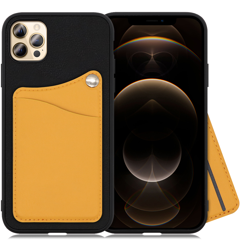 LOOF MODULE-CARD BICOLOR Series iPhone 12 Pro Max 用 [メープルオレンジ] スマホケース ハードケース カード収納 ポケット キャッシュレス FeliCa対応 スマート決済 かざすだけ