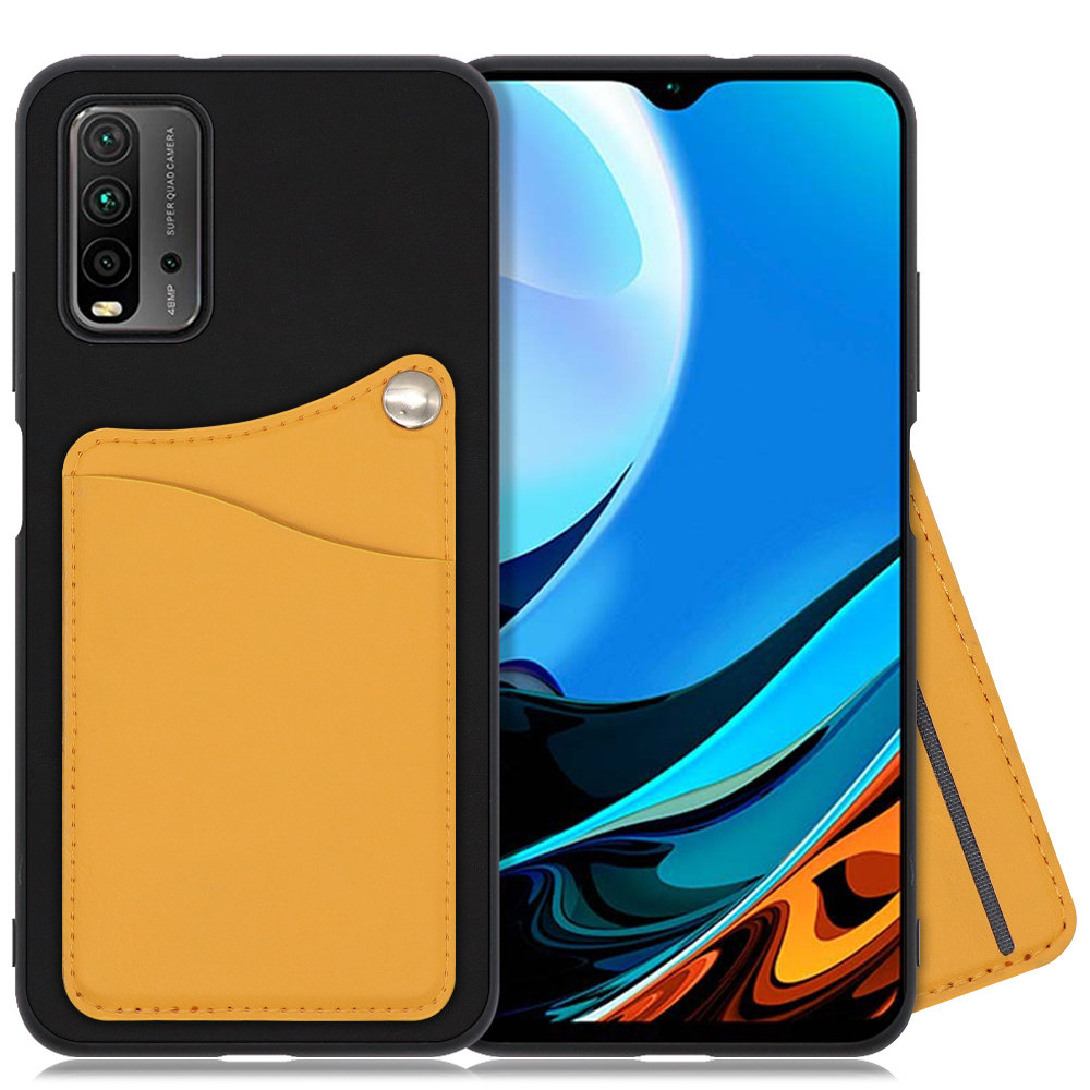 LOOF MODULE-CARD BICOLOR Series Xiaomi Redmi 9T 用 [メープルオレンジ] スマホケース ハードケース カード収納 ポケット キャッシュレス FeliCa対応 スマート決済 かざすだけ