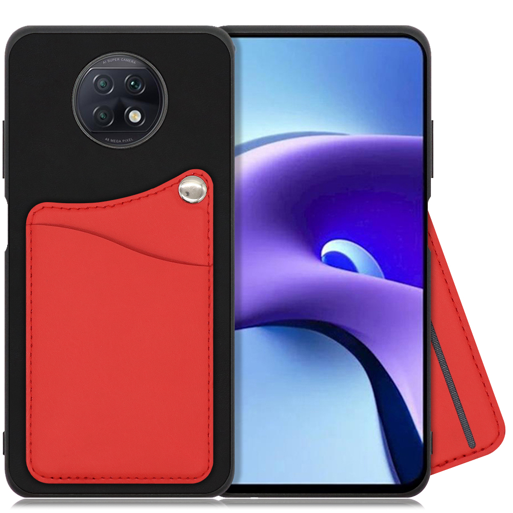 LOOF MODULE-CARD BICOLOR Series Xiaomi Redmi Note 9T 用 [スカーレット] スマホケース ハードケース カード収納 ポケット キャッシュレス FeliCa対応 スマート決済 かざすだけ