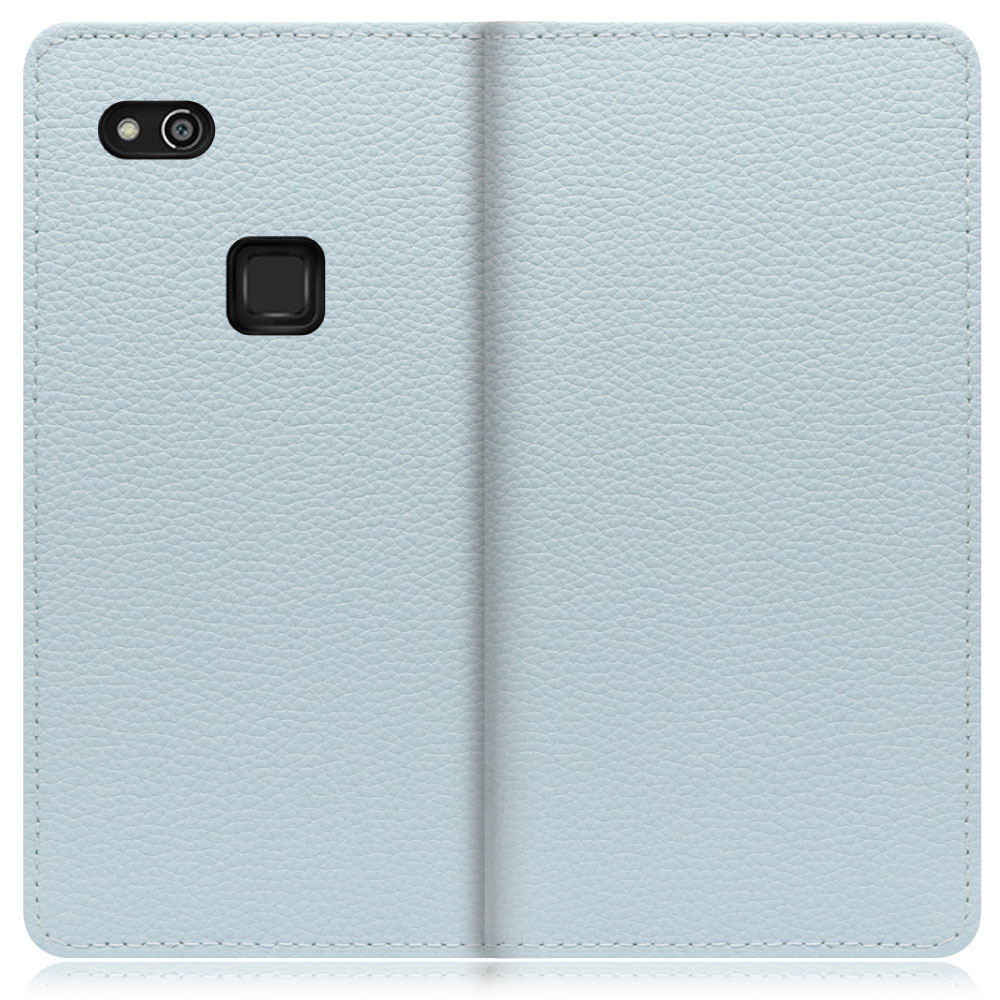 LooCo Official Shop LOOF BOOK Series HUAWEI P10 lite 用 [スカイブルー] 厳選本革  手帳型ケース 大容量カード収納 4ポケット スタンド機能 シンプルで使いやすい 上品