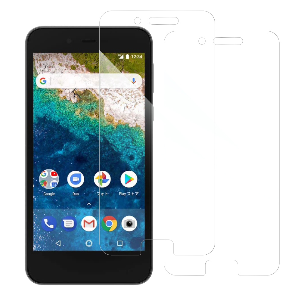 [2枚入り] LOOF Android One S3 用 保護フィルム 簡単貼り付け 画面保護 ソフトフィルム 気泡なし 傷防止 割れ防止 高透過率 [Android One S3/クリア仕様]