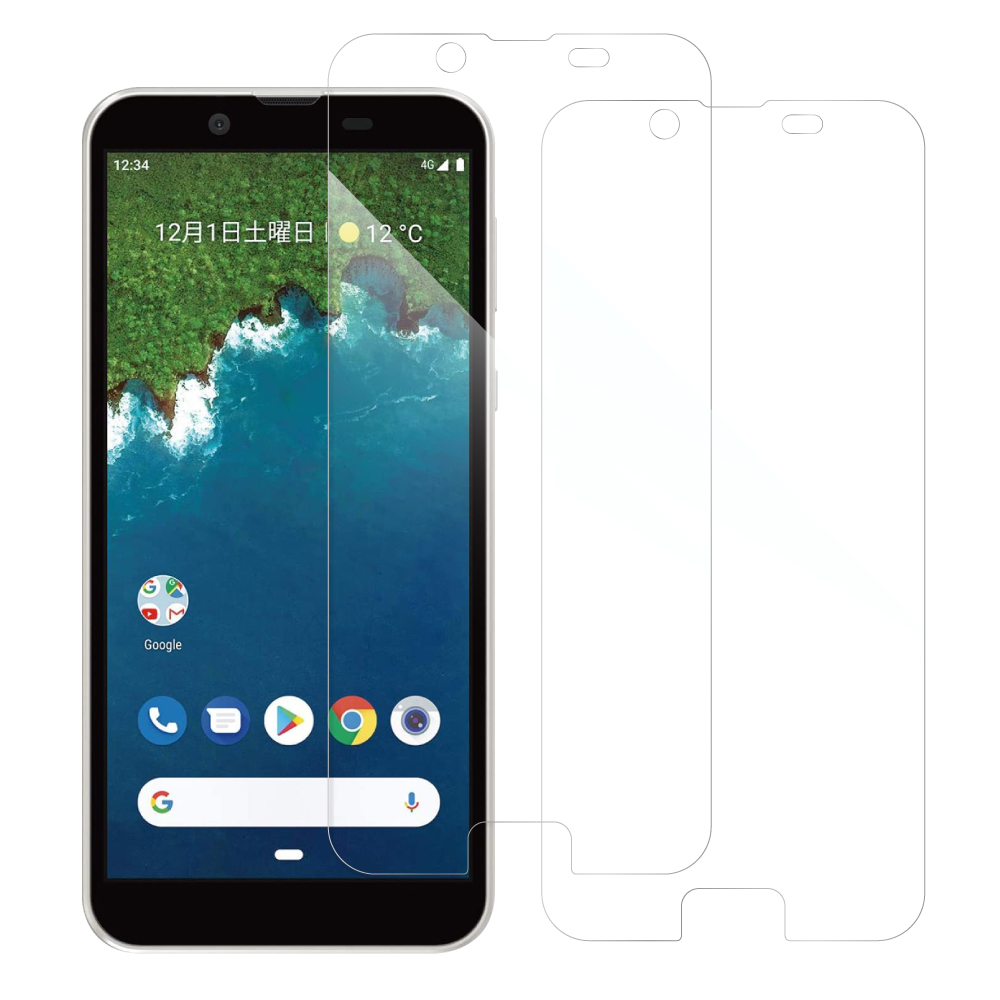 [2枚入り] LOOF Android One S5 用 保護フィルム 簡単貼り付け 画面保護 ソフトフィルム 気泡なし 傷防止 割れ防止 高透過率 [Android One S5/クリア仕様]
