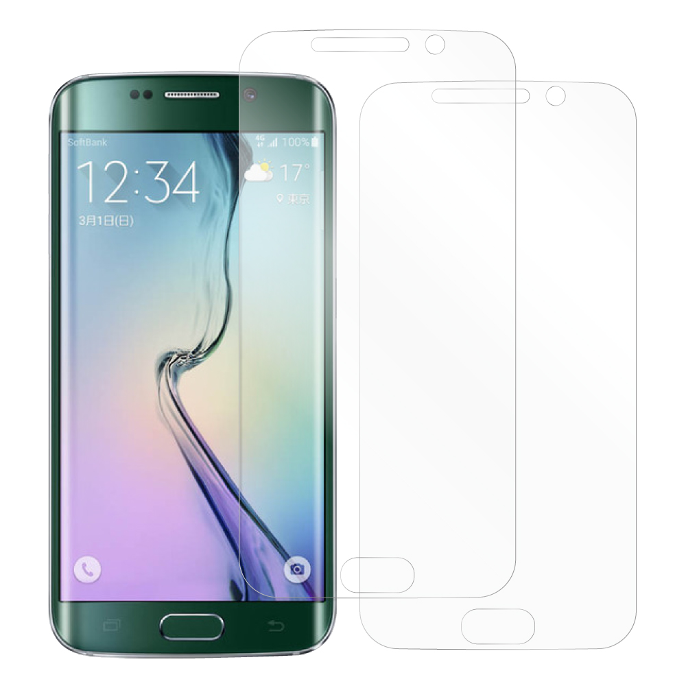 [2枚入り] LOOF Galaxy S6 edge / SC-04G / SCV31 用 保護フィルム 簡単貼り付け 画面保護 ソフトフィルム 気泡なし 傷防止 割れ防止 ゲーマー向け 反射防止 [Galaxy S6 edge/マット仕様]