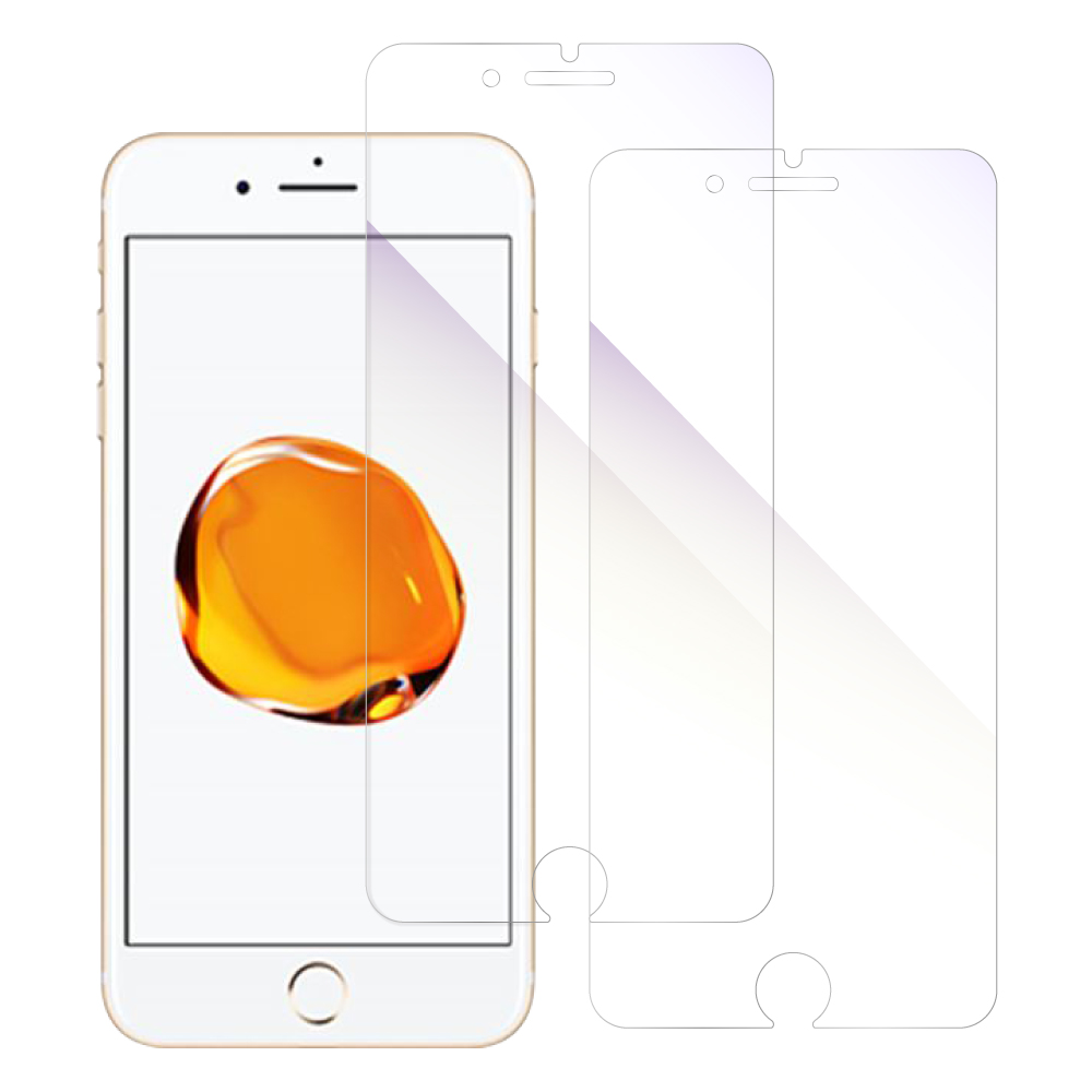 [2枚入り] LOOF iPhone 7 Plus / 8 Plus 用 保護フィルム 簡単貼り付け 画面保護 ソフトフィルム 気泡なし 傷防止 割れ防止 目に優しい [iPhone 7 Plus / 8 Plus/ブルーライトカット仕様]