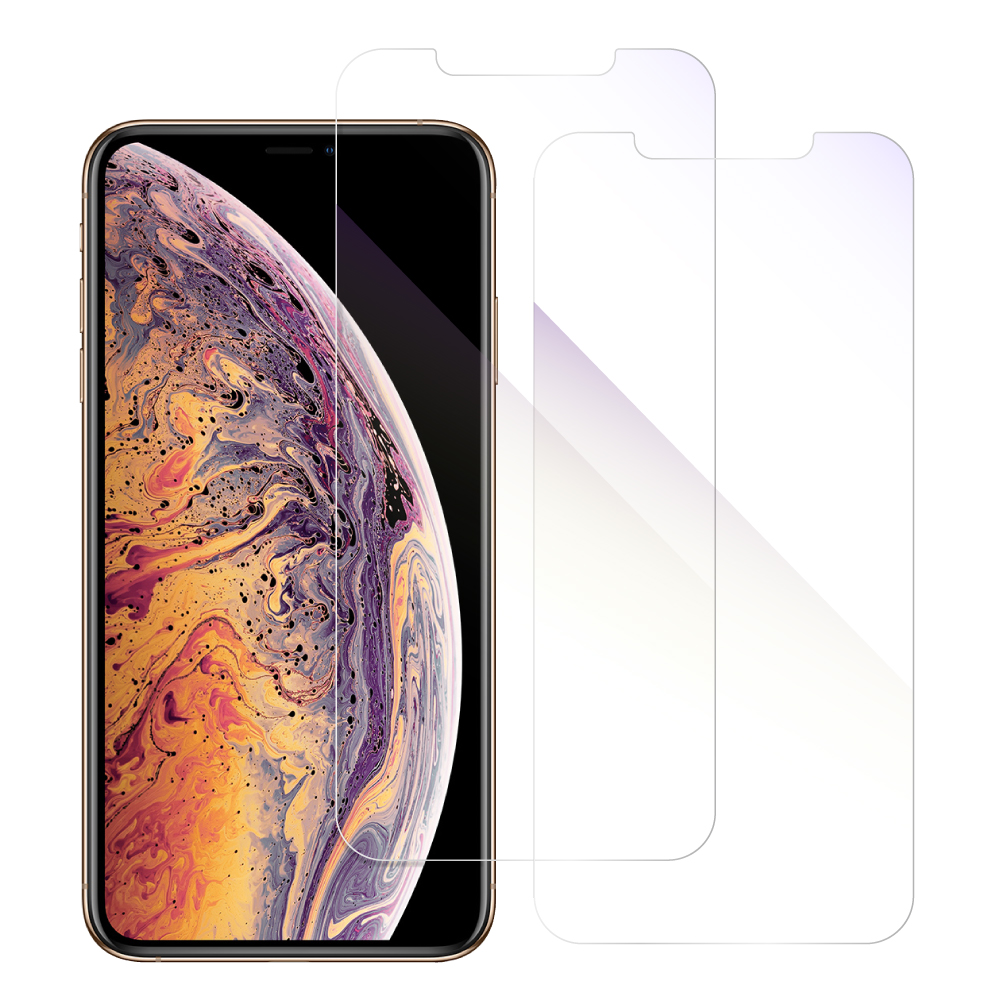 [2枚入り] LOOF iPhone XS Max 用 保護フィルム 簡単貼り付け 画面保護 ソフトフィルム 気泡なし 傷防止 割れ防止 目に優しい [iPhone XS Max/ブルーライトカット仕様]