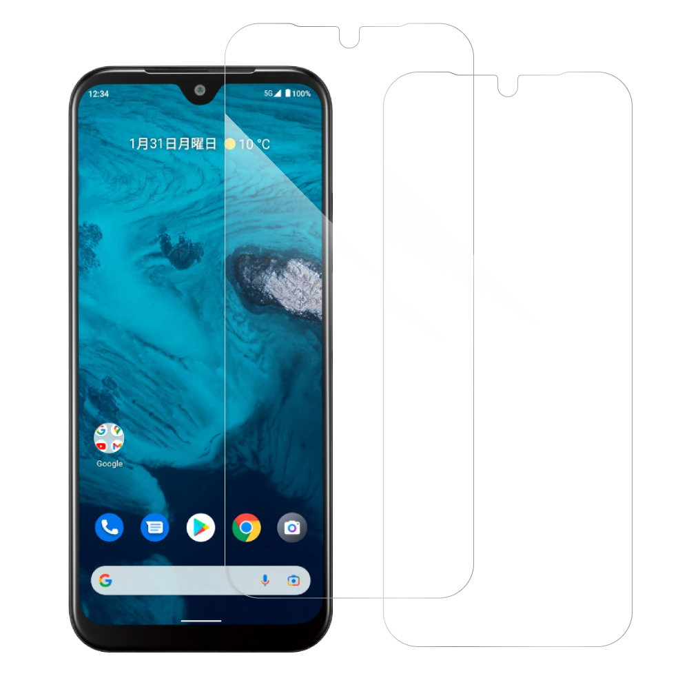 [2枚入り] LOOF Android One S10 / Android One S9 / DIGNO SANGA edition / S9-KC / KC-S304 用 保護フィルム 簡単貼り付け 画面保護 ソフトフィルム 気泡なし 傷防止 割れ防止 高透過率 [ Android One S10 / Android One S9 /クリア仕様]