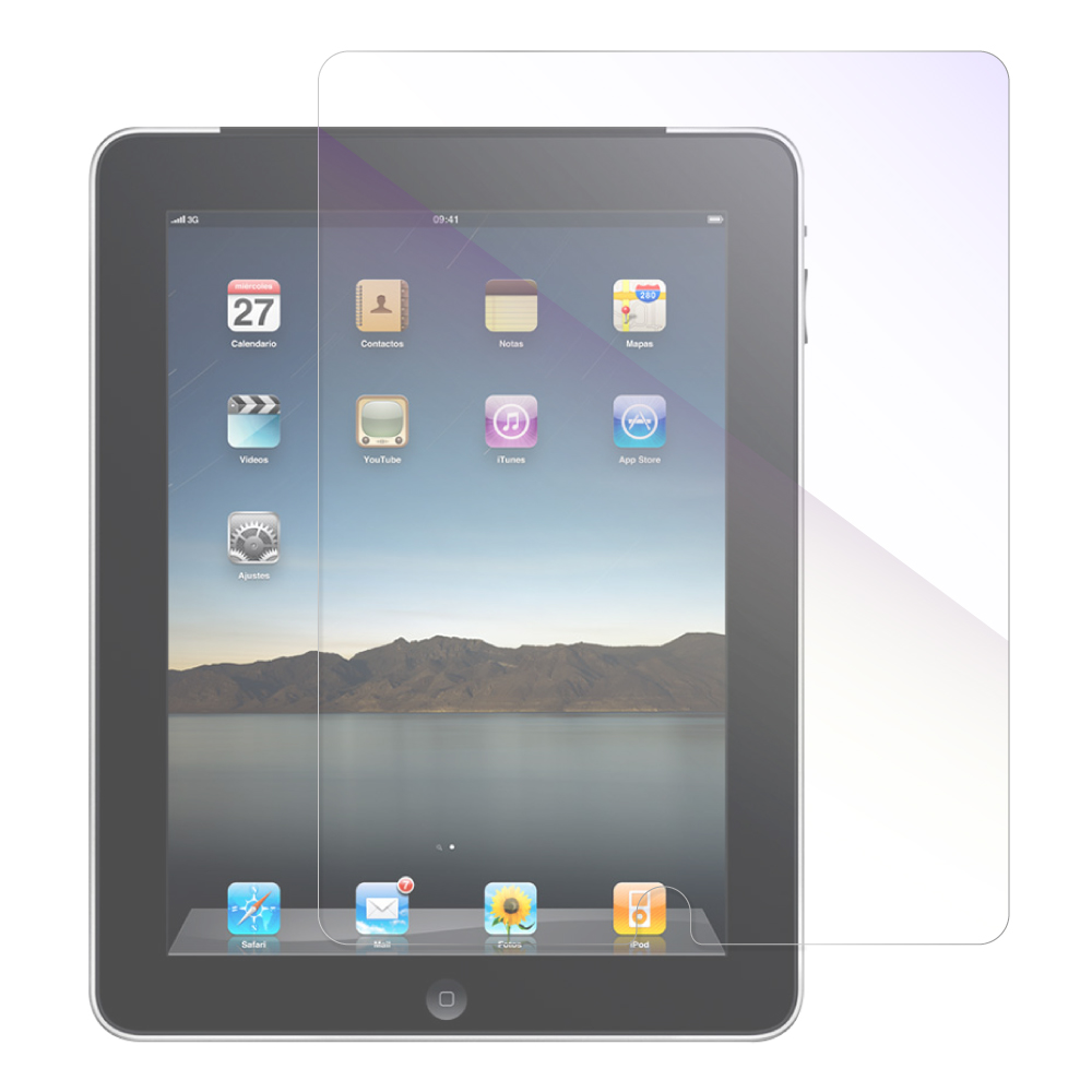 LOOF iPad(2010) [ブルーライトカット仕様] 強化ソフトフィルム保護フィルム 気泡無し 貼りやすい 気泡なし 割れ防止