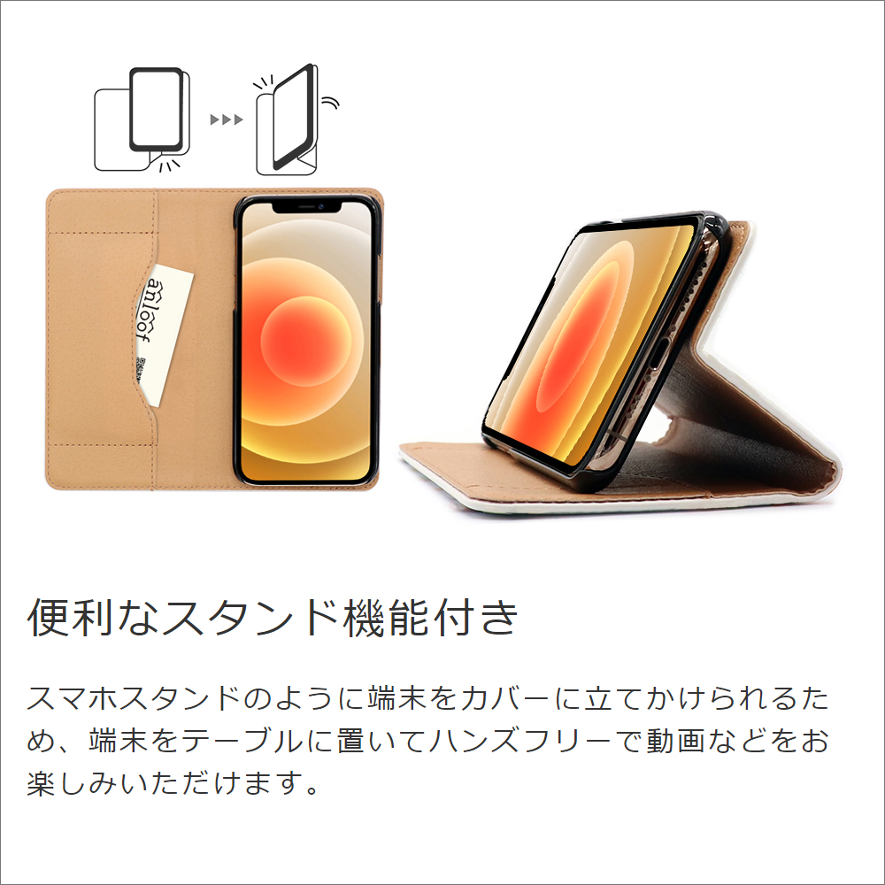 LOOF ANLOOF Xiaomi Redmi Note 11用  高品質 手帳型ケース カード収納付き ベルトなし [-Paper Daisy-]