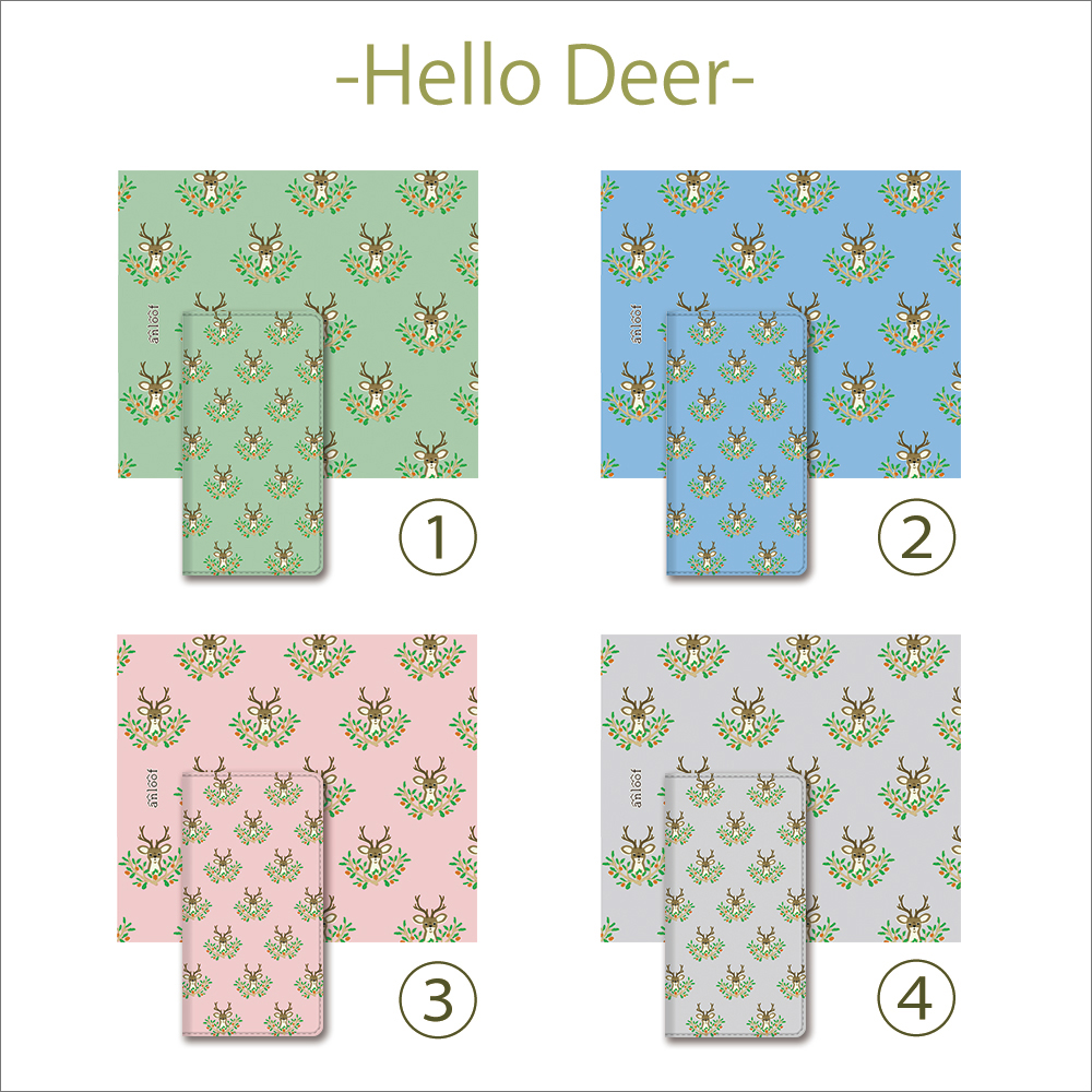 LOOF ANLOOF Xperia XZ3 (docomo:SO-01L au:SOV39)用  高品質 手帳型ケース カード収納付き ベルトなし [-Hello Deer-]