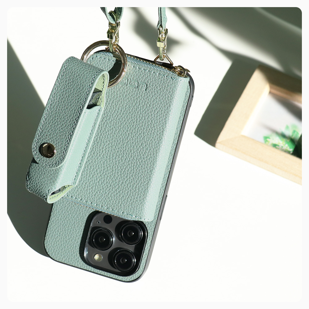 [大人かわいい]LOOF リップケース 本革 口紅 カラビナ付き フック付き ミラー 鏡付き マグネットボタン 磁石 口紅ケース 香水 アトマイザー 除菌 ミニサイズ コンパクト リップ収納 1本収納 ブラック グレージュ ダルグリーン ケース ギフト レザー 持ち歩き メイク直し